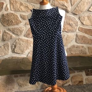 Navy & White Polka Dot Dress